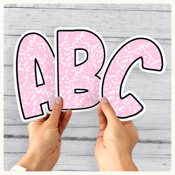 Winter Bulletin Board Letters - Composition Notebook Classroom Decor - Miss Jacobs Little Learners