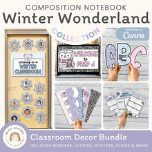  Winter Composition Notebook Classroom Decor Bundle - Miss Jacobs Little Learners