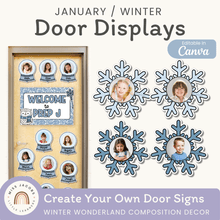 Winter Door Display - Composition Notebook Classroom Decor - Miss Jacobs Little Learners
