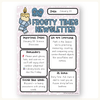 Winter Newsletters Templates - Composition Notebook Classroom Decor - Miss Jacobs Little Learners
