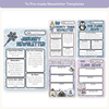 Winter Newsletters Templates - Composition Notebook Classroom Decor - Miss Jacobs Little Learners