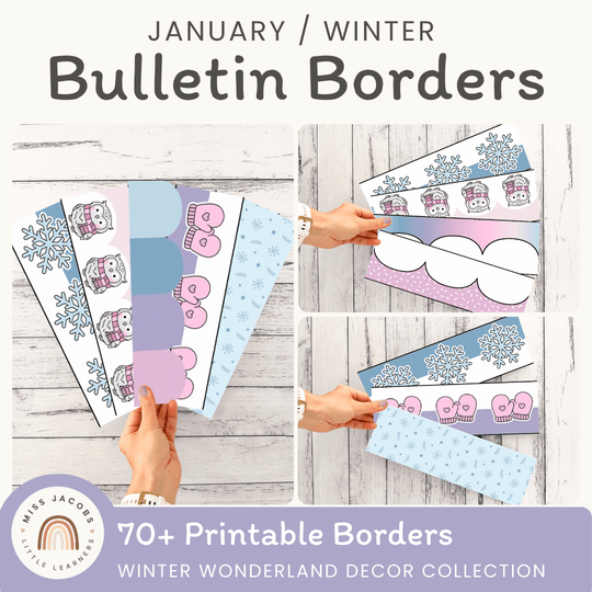 Winter Wonderland Bulletin Board Borders Classroom Decor