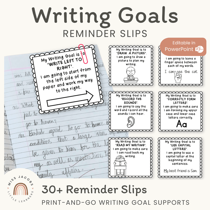 Student Student Goal Setting Template – Miss Jacobs Little Learners