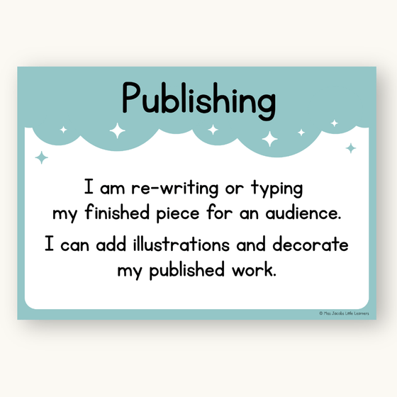 Writing Process Posters - Dreamy Space Theme - Miss Jacobs Little Learners