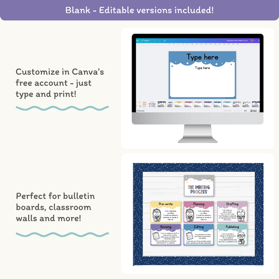 Writing Process Posters - Dreamy Space Theme - Miss Jacobs Little Learners