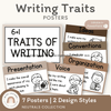 Writing Traits Posters | Ombre Neutral English Classroom Decor - Miss Jacobs Little Learners