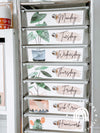 10 Drawer Cart Labels | Rustic Boho Plants Teacher Trolley Labels | Editable - Miss Jacobs Little Learners