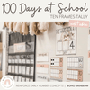 100 days of School Tally Boho Rainbow | Neutral Rainbow Theme - Miss Jacobs Little Learners
