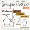 2D Shape Posters | Daisy Gingham Neutral Math Classroom Decor - Miss Jacobs Little Learners