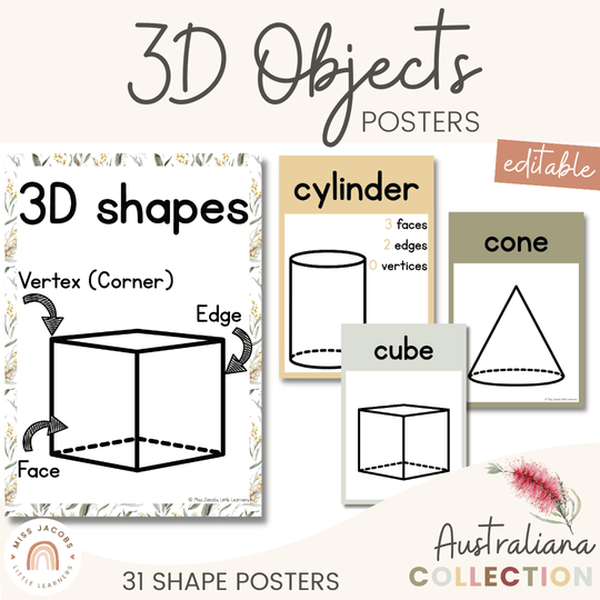 3D Shape Posters - Australiana Decor