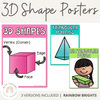 3D Shape Posters {Rainbow Classroom Decor} - Miss Jacobs Little Learners