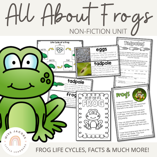Frogs Thematic Unit | All about Frogs and Frog Life Cycles