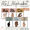 ASL (American Sign Language) Alphabet Posters | SIMPLE BOHO | Neutral Decor