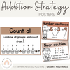 Addition Strategy Posters | DESERT NEUTRAL | Boho Vibes Classroom Decor - Miss Jacobs Little Learners