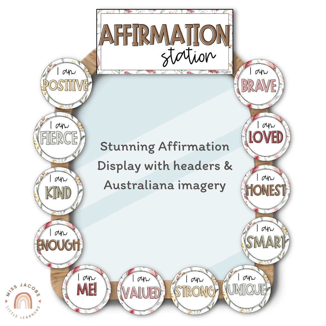 Affirmation Station - Australiana Classroom Theme - Miss Jacobs – Miss ...