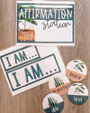 Affirmation Station Boho Plants Labels | Positive Affirmations for Mirror | Editable - Miss Jacobs Little Learners