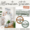 Affirmation Station | MODERN JUNGLE | Classroom Decor | Editable - Miss Jacobs Little Learners