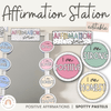 Affirmation Station SPOTTY PASTELS | Positive Affirmations Mirror Display - Miss Jacobs Little Learners