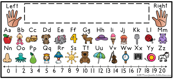 Alphabet Desk Strips with Number Line | Student Name Tags - Editable - Miss Jacobs Little Learners
