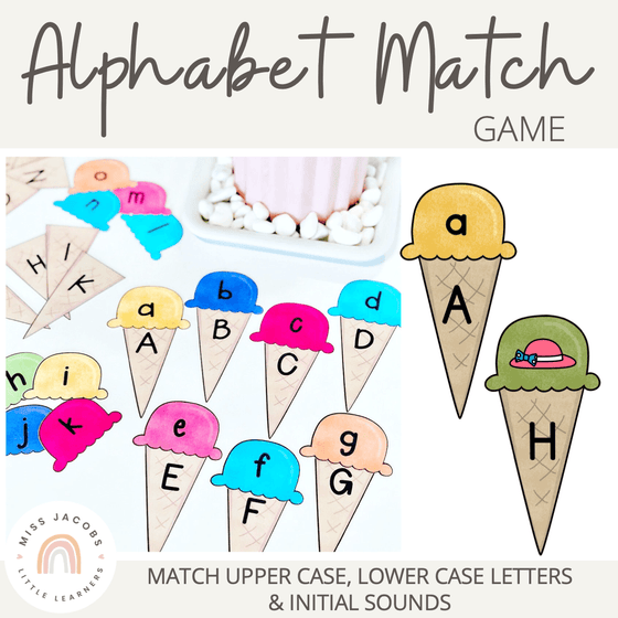 Printable Build an Ice Cream Cone Game - From ABCs to ACTs
