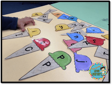 Alphabet Match Game (Ice-cream cone) - Miss Jacobs Little Learners