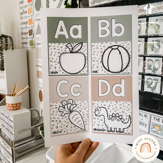Alphabet Posters | MODERN JUNGLE | Editable Classroom Decor - Miss Jacobs Little Learners