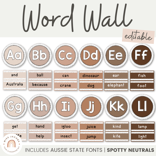 ALPHABET WORD WALL | SPOTTY NEUTRALS