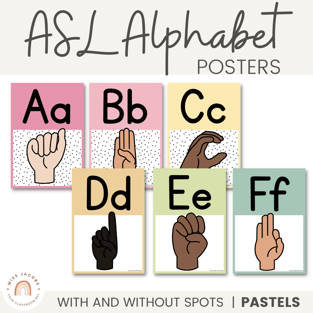 Sign Language Basta American Sign Language Posters For Classroom