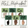 ASL (American Sign Language) Alphabet Posters | BOTANICAL | Modern Farmhouse - Miss Jacobs Little Learners