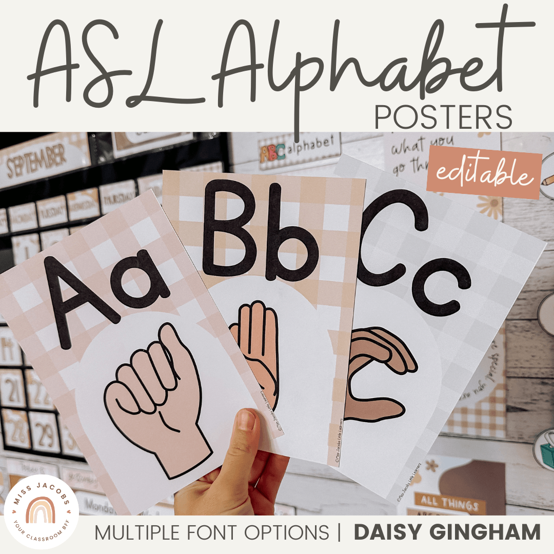English Class Asl Sign American Sign Language Posters For Classroom