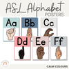 ASL (American Sign Language) Alphabet Posters | Modern rainbow CALM COLOURS - Miss Jacobs Little Learners