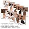 ASL (American Sign Language) Alphabet Posters | NEUTRALS | Ombre Neutrals - Miss Jacobs Little Learners