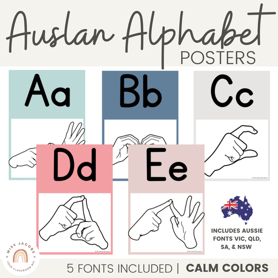 Alphabet Posters - Botanical - Miss Jacobs Little Learners
