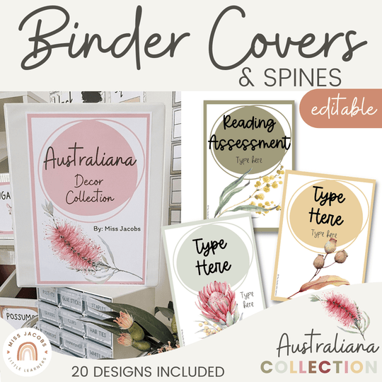 Binder Covers and Spine Labels - Australiana Decor