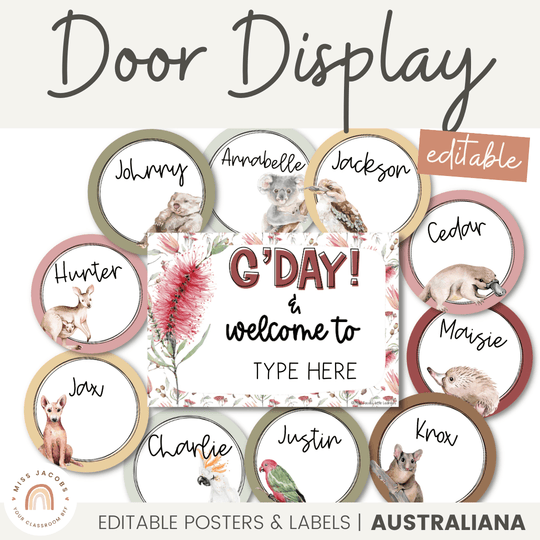 Door Display - Australiana Classroom Decor