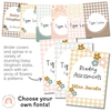 Binder Covers and Spines | Daisy Gingham Neutrals Classroom Decor | Editable - Miss Jacobs Little Learners