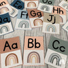 Boho Rainbow Alphabet Posters - Australian School fonts included | Neutral Classroom Decor - Miss Jacobs Little Learners