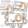 Boho Rainbow Classroom Door Display | Editable Modern Neutral Rainbow - Miss Jacobs Little Learners