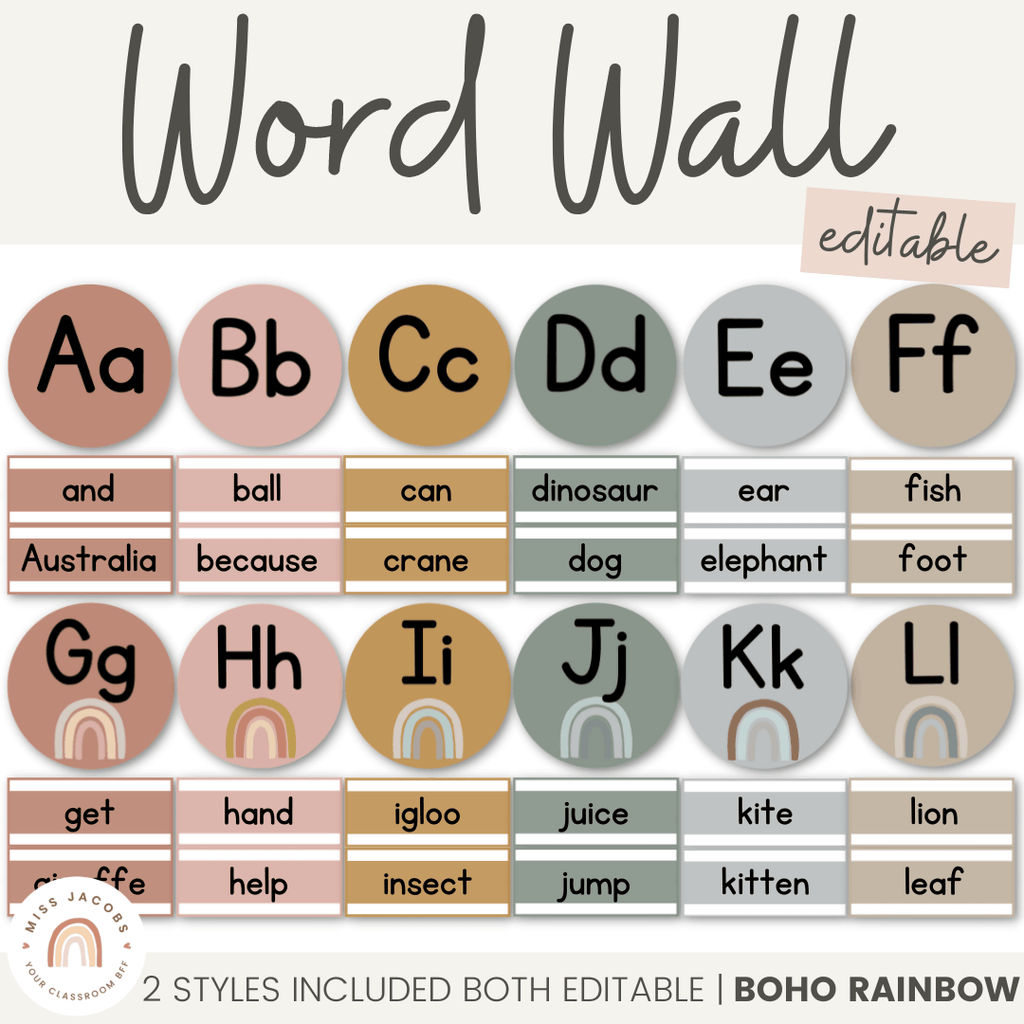 Kindergarten Word Wall Printable Alphabet for Kids - Life Over C's