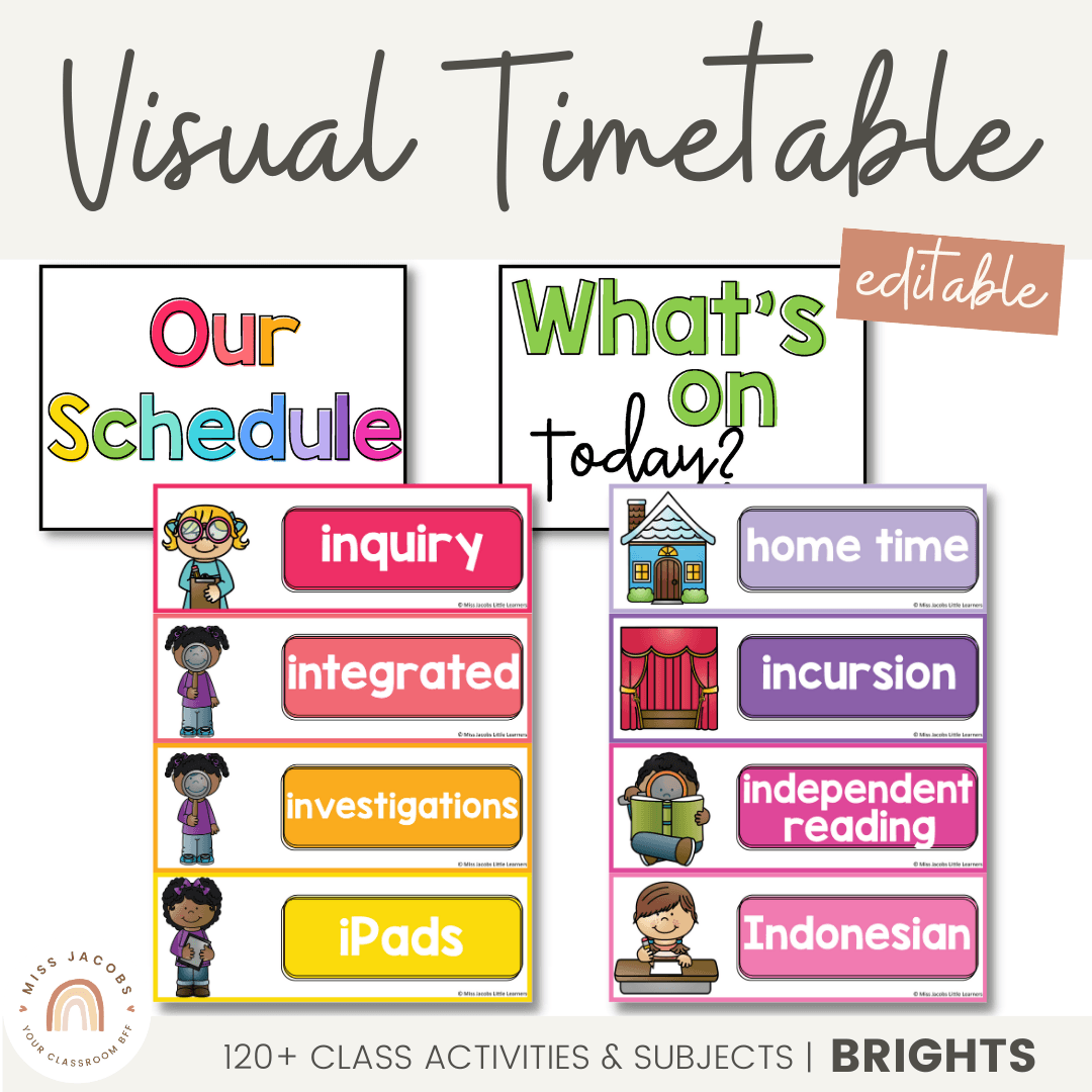 Visual Timetable and Daily Schedule | Simple Brights