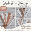 Bulletin Board Borders | Spotty Neutrals Classroom Decor | Printable Scalloped & Straight Edge Borders - Miss Jacobs Little Learners