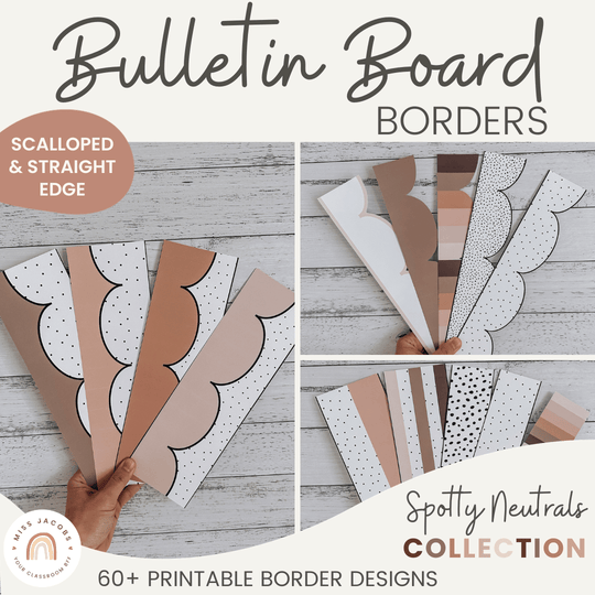 Spotty Neutrals Bulletin Board Borders