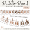 BULLETIN BOARD BUNTING | OMBRE NEUTRALS | EDITABLE - Miss Jacobs Little Learners