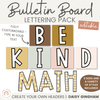 Bulletin Board Lettering Pack | Daisy Gingham Neutral Classroom Decor | Editable - Miss Jacobs Little Learners