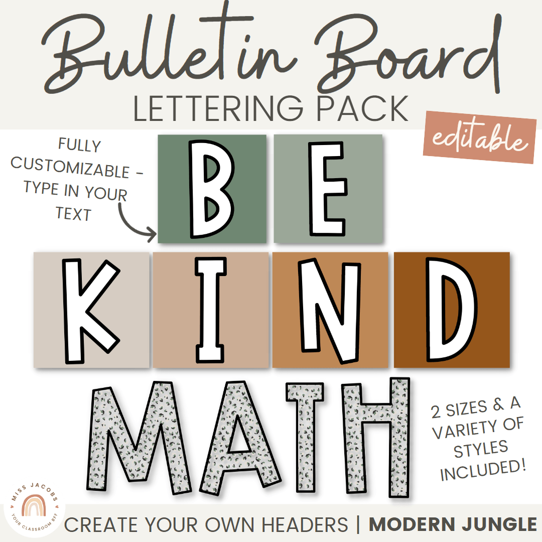 Free Goods Classroom Bulletin Board Lettering Pack - Editable & Easy To  Print by Teach Simple