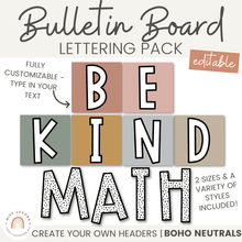  Bulletin Board Lettering Pack - Neutral Boho Rainbow Theme - Miss Jacobs Little Learners