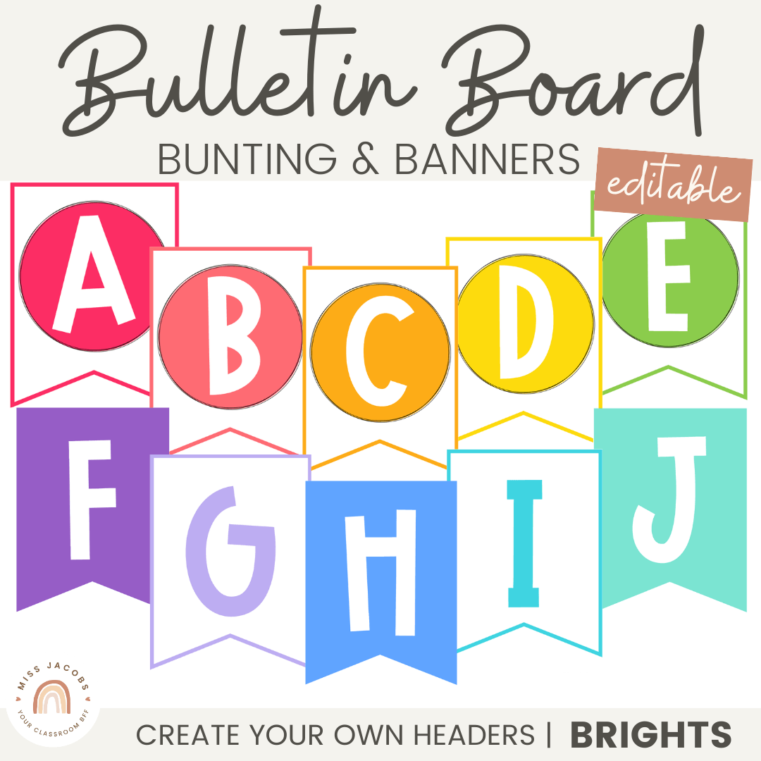 Bunting and Display Banners | BRIGHTS Classroom Decor bunting-and-display-banners-brights-classroom-decor