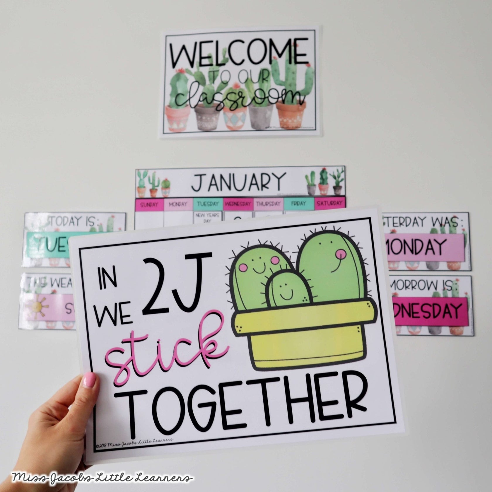 Modern Cactus Classroom Decor - Succulent Theme - Miss Jacobs – Miss ...