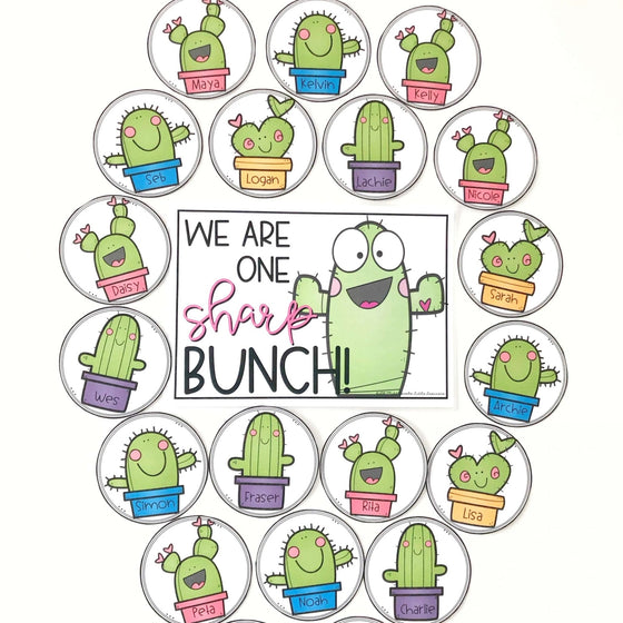 succulent classroom decor free Modern Cactus Classroom Decor - Succulent Theme