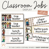 Class Jobs Display | Daisy Gingham Neutral Classroom Decor | Editable - Miss Jacobs Little Learners